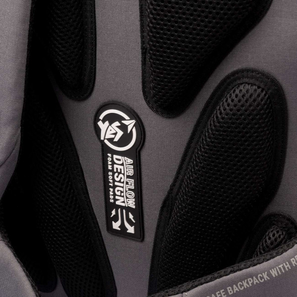 Шкільний рюкзак YES by Andre Tan, одне відділення, дві фронтальні кишені, чорно-сірий