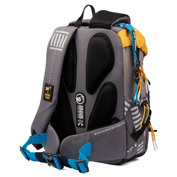 Шкільний рюкзак YES by Andre Tan, одне відділення, дві фронтальні кишені, чорно-сірий